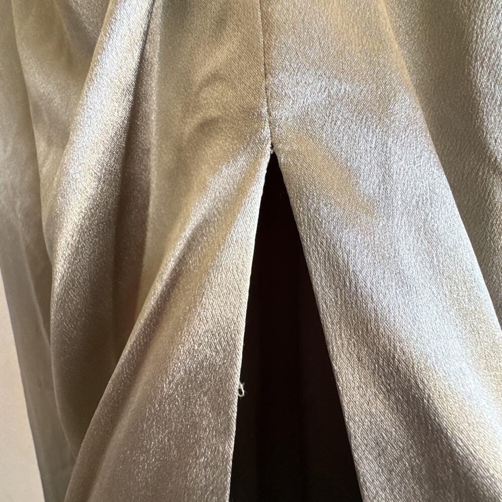 Birdy Grey New Catherine Shiny Satin Moss Green Large Dress - Picture 7 of 16